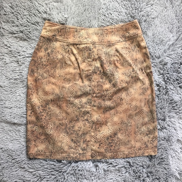 Chico's Snake Skin Print Lined Pencil Skirt Size 0 - Picture 2 of 5